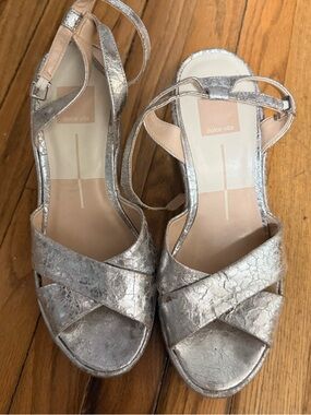 Silver dolce vita heels